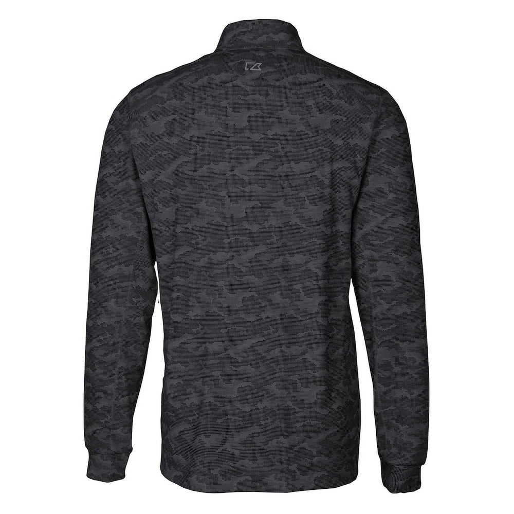 NFL Green Bay Packers Cutter & Buck Helmet Traverse Camo Print Stretch Quarter-Zip Pullover Top