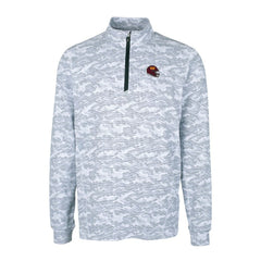NFL Washington Commanders Cutter & Buck Helmet Traverse Camo Print Stretch Quarter-Zip Pullover Top