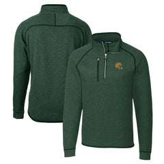 NFL Green Bay Packers Cutter & Buck Helmet Mainsail Sweater-Knit Half-Zip Pullover Jacket