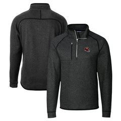 NFL Washington Commanders Cutter & Buck Helmet Mainsail Sweater-Knit Half-Zip Pullover Jacket