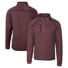 NFL Washington Commanders Cutter & Buck Helmet Mainsail Sweater-Knit Half-Zip Pullover Jacket