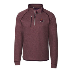 NFL Washington Commanders Cutter & Buck Helmet Mainsail Sweater-Knit Half-Zip Pullover Jacket
