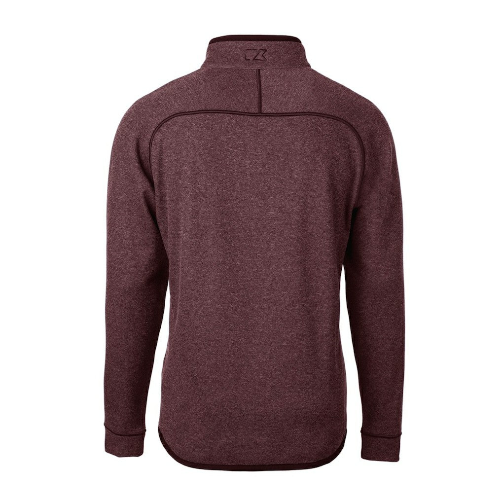 NFL Washington Commanders Cutter & Buck Helmet Mainsail Sweater-Knit Half-Zip Pullover Jacket