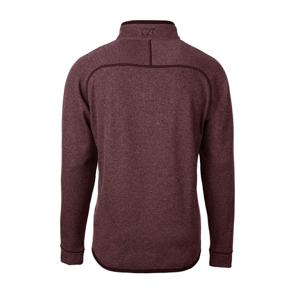 NFL Washington Commanders Cutter & Buck Helmet Mainsail Sweater-Knit Half-Zip Pullover Jacket