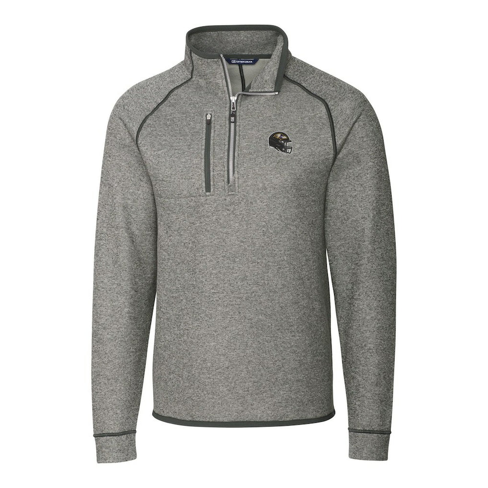NFL Baltimore Ravens Cutter & Buck Helmet Mainsail Sweater-Knit Half-Zip Pullover Jacket