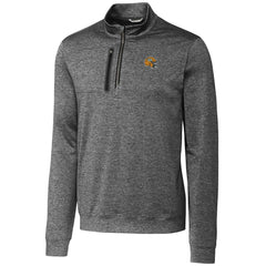 NFL Green Bay Packers Cutter & Buck Helmet Stealth Heathered Quarter-Zip Pullover Top