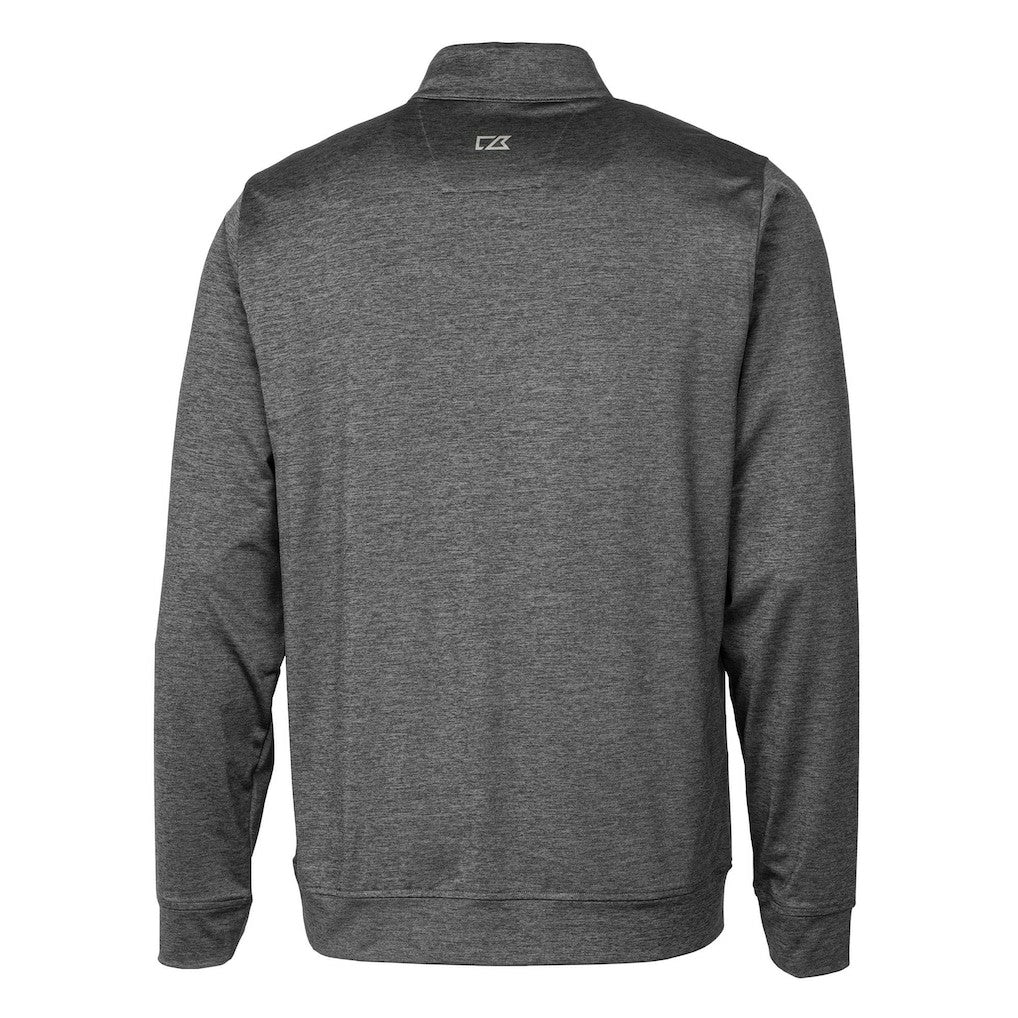 NFL Green Bay Packers Cutter & Buck Helmet Stealth Heathered Quarter-Zip Pullover Top