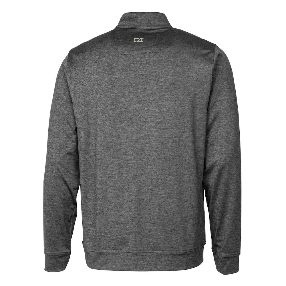 NFL Green Bay Packers Cutter & Buck Helmet Stealth Heathered Quarter-Zip Pullover Top