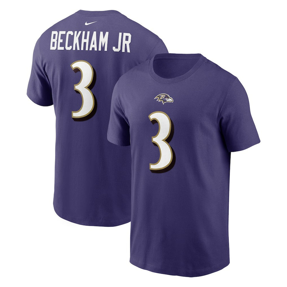 NFL Baltimore Ravens Odell Beckham Jr.  Player Name & Number T-Shirt
