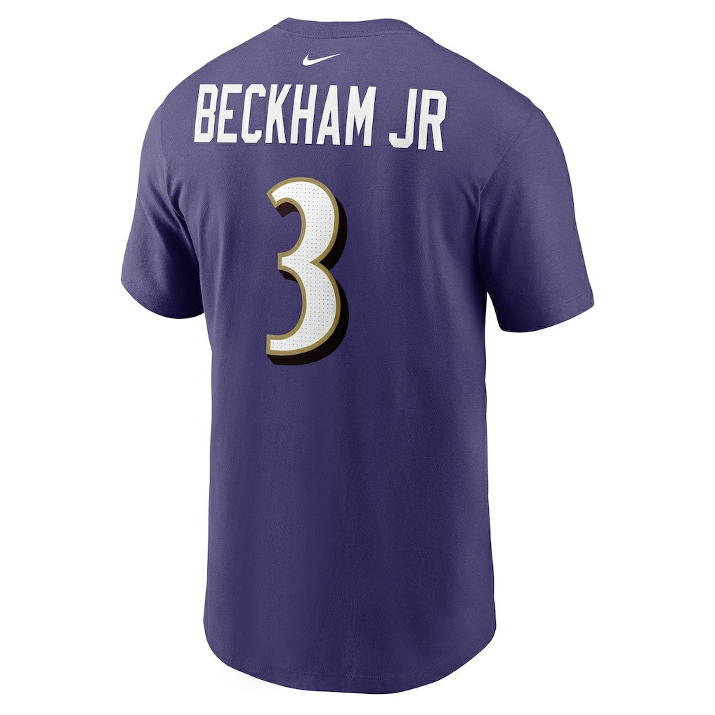 NFL Baltimore Ravens Odell Beckham Jr.  Player Name & Number T-Shirt