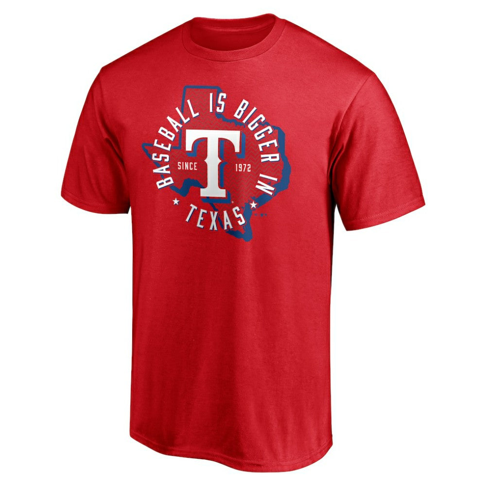 Texas Rangers Hometown Collection Baseball Is Bigger In Texas T-Shirt - Red