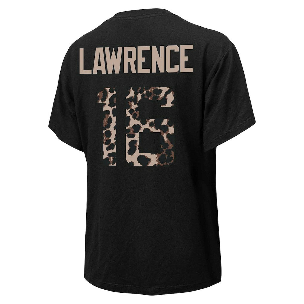NFL Jacksonville Jaguars Trevor Lawrence  Majestic Threads Women's Leopard Player Name & Number T-Shirt