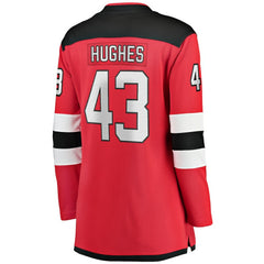 Luke Hughes New Jersey Devils Fanatics Women's Home Breakaway Player Jersey