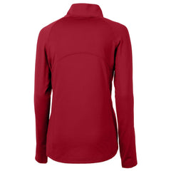 NFL San Francisco 49ers Cutter & Buck Women's Helmet Logo Adapt Eco Knit Stretch Recycled Half-Zip Pullover Top
