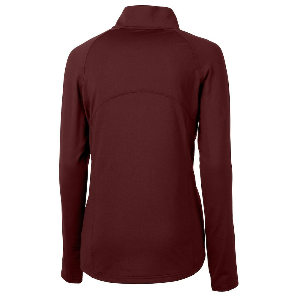 NFL Washington Commanders Cutter & Buck Women's Helmet Logo Adapt Eco Knit Stretch Recycled Half-Zip Pullover Top