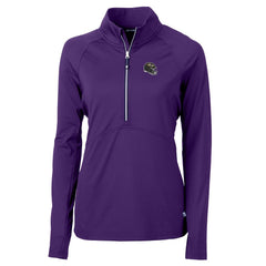 NFL Baltimore Ravens Cutter & Buck Women's Helmet Logo Adapt Eco Knit Stretch Recycled Half-Zip Pullover Top
