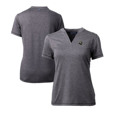 NFL Jacksonville Jaguars Cutter & Buck Women's Helmet Logo DryTec Forge Stretch V-Neck Blade Top
