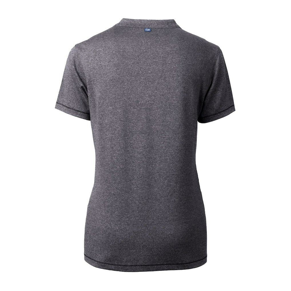 NFL Jacksonville Jaguars Cutter & Buck Women's Helmet Logo DryTec Forge Stretch V-Neck Blade Top