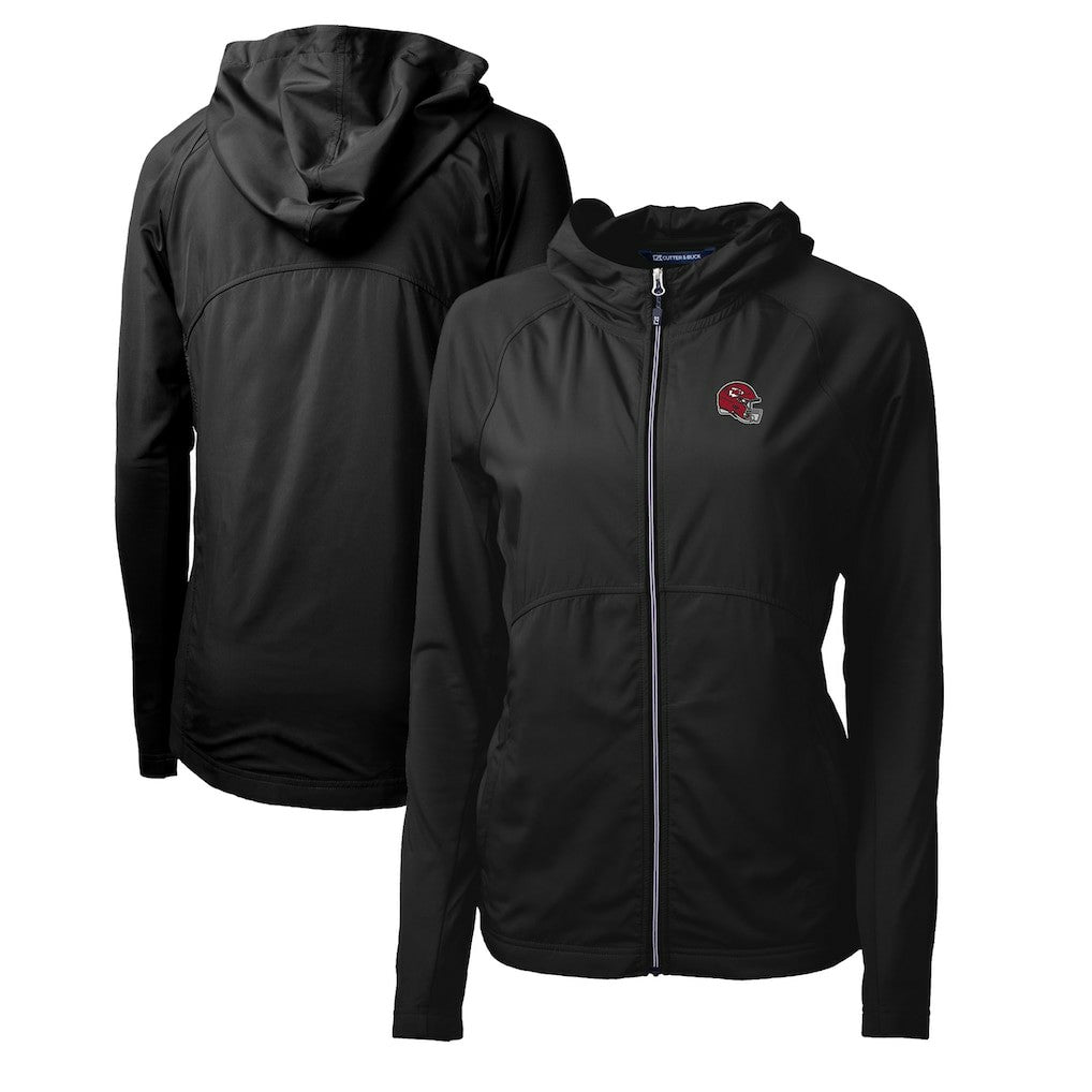 NFL Kansas City Chiefs Cutter & Buck Women's Helmet Logo Adapt Eco Knit Hybrid Recycled Full-Zip Hoodie