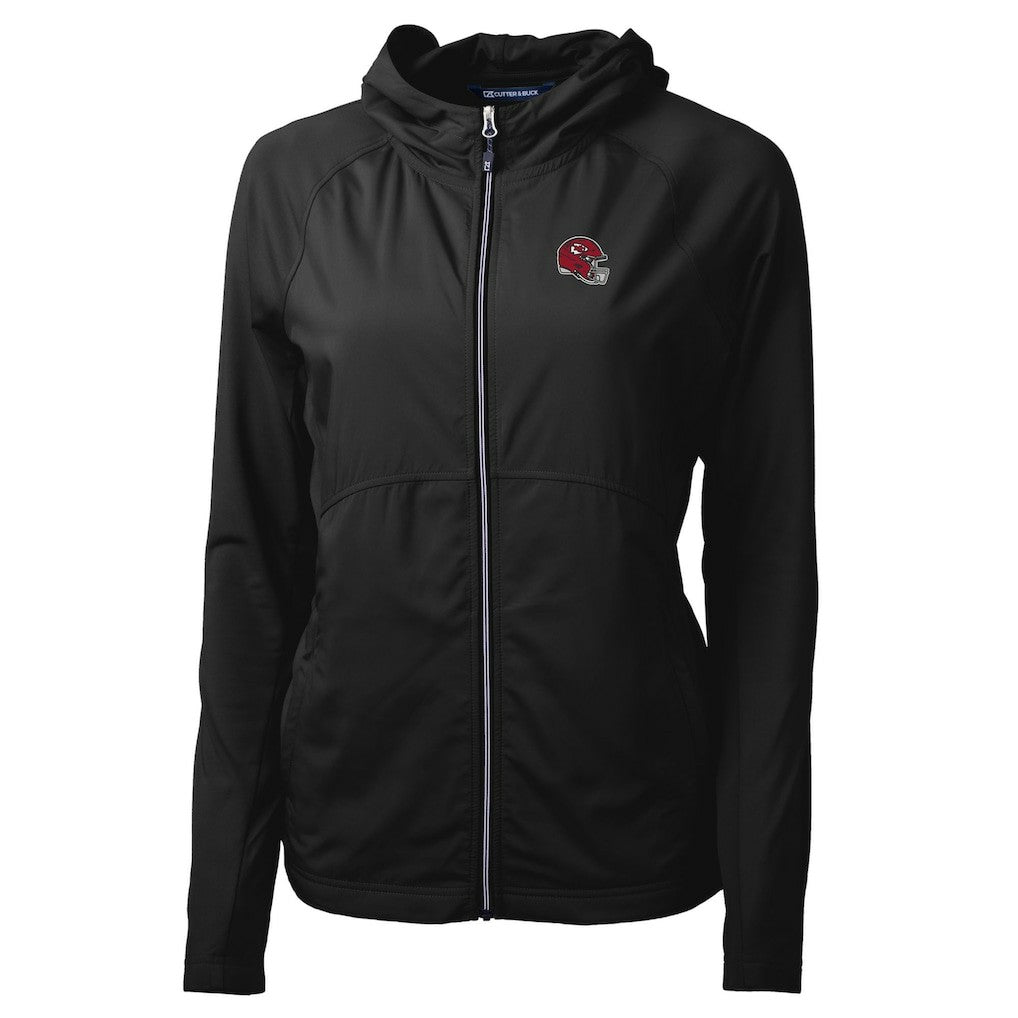 NFL Kansas City Chiefs Cutter & Buck Women's Helmet Logo Adapt Eco Knit Hybrid Recycled Full-Zip Hoodie