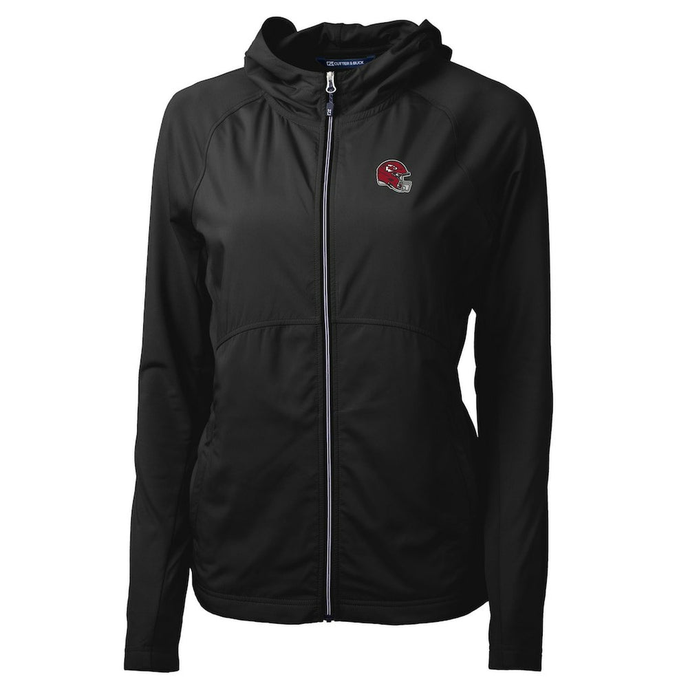 NFL Kansas City Chiefs Cutter & Buck Women's Helmet Logo Adapt Eco Knit Hybrid Recycled Full-Zip Hoodie