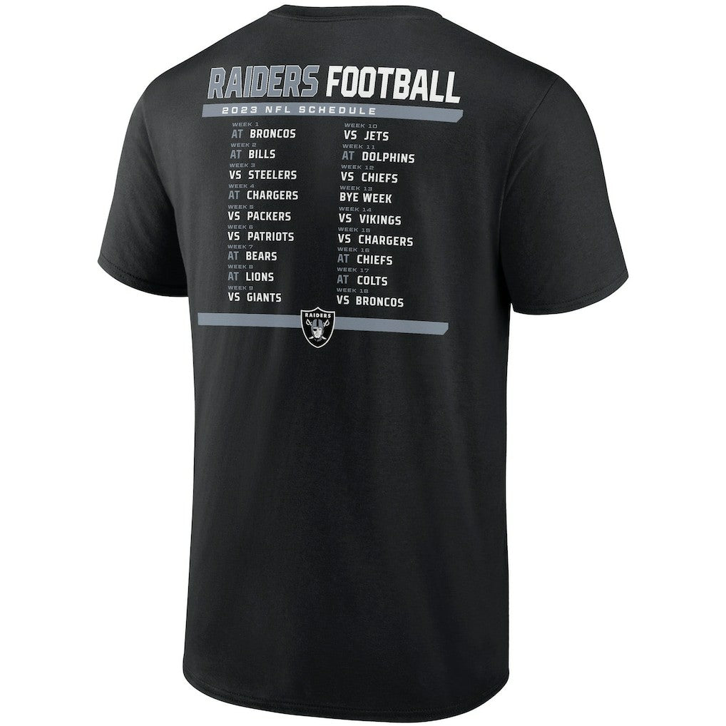 NFL Las Vegas Raiders Two-Pack 2023 Schedule T-Shirt Combo Set