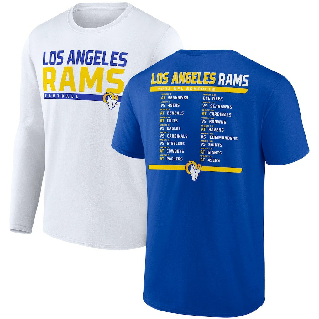 NFL Los Angeles Rams Two-Pack 2023 Schedule T-Shirt Combo Set