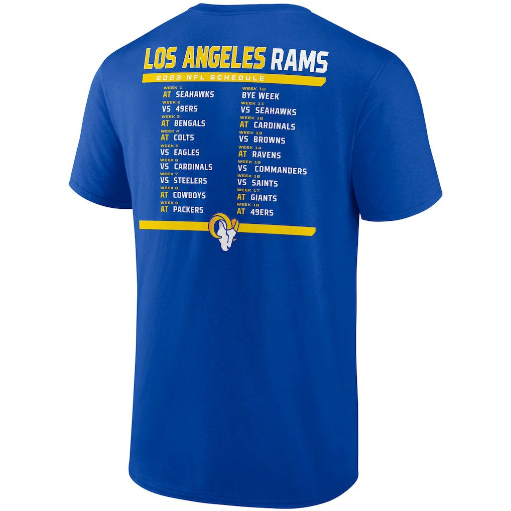 NFL Los Angeles Rams Two-Pack 2023 Schedule T-Shirt Combo Set
