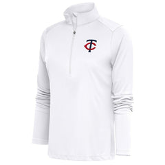 Minnesota Twins Antigua Women's Tribute Half-Zip Pullover Top - White