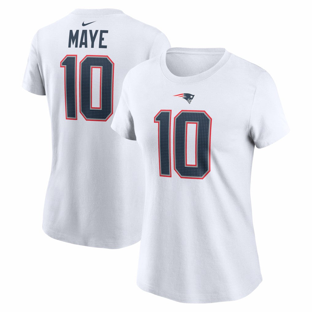 NFL New England Patriots Drake Maye  Women's Player Name & Number T-Shirt