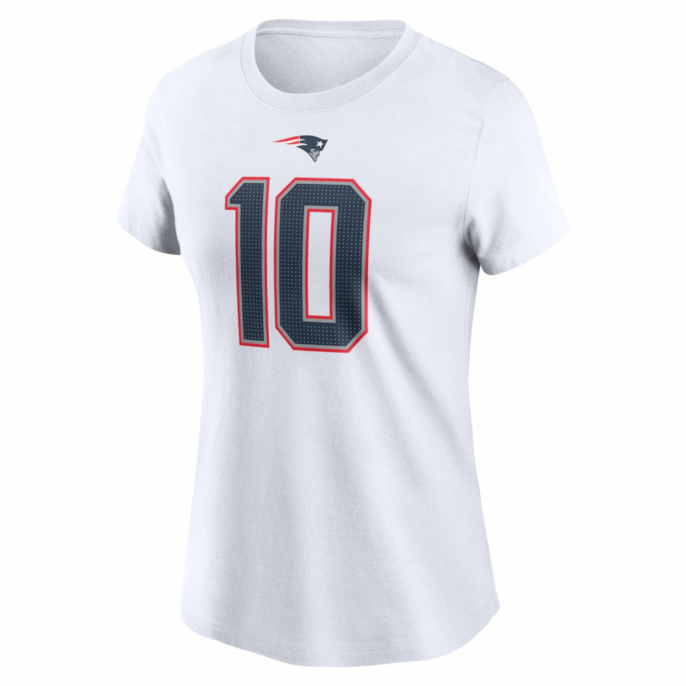 NFL New England Patriots Drake Maye  Women's Player Name & Number T-Shirt
