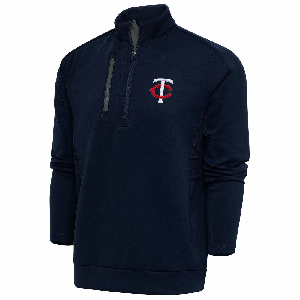 Minnesota Twins Antigua Generation Quarter-Zip Pullover Top - Navy