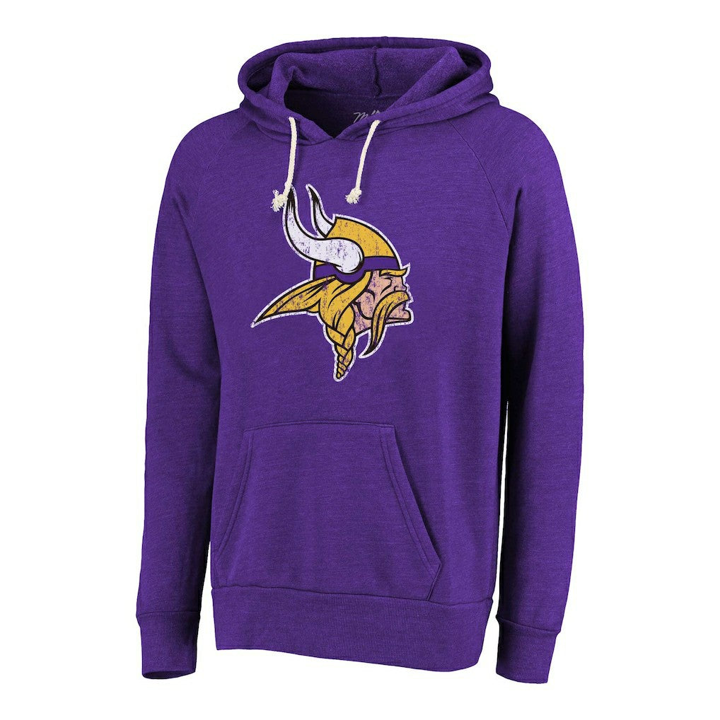 NFL Minnesota Vikings Justin Jefferson  Majestic Threads Name & Number Tri-Blend Pullover Hoodie