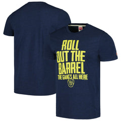 Milwaukee Brewers Homage Gangs All Here Hyper Local Tri-Blend T-Shirt - Navy