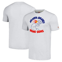 Atlanta Braves Homage Doodle Collection Young Guns Tri-Blend T-Shirt - Gray