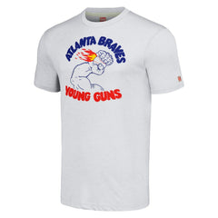 Atlanta Braves Homage Doodle Collection Young Guns Tri-Blend T-Shirt - Gray
