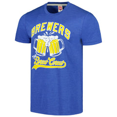 Milwaukee Brewers Homage Doodle Collection The Brew Crew Tri-Blend T-Shirt - Royal