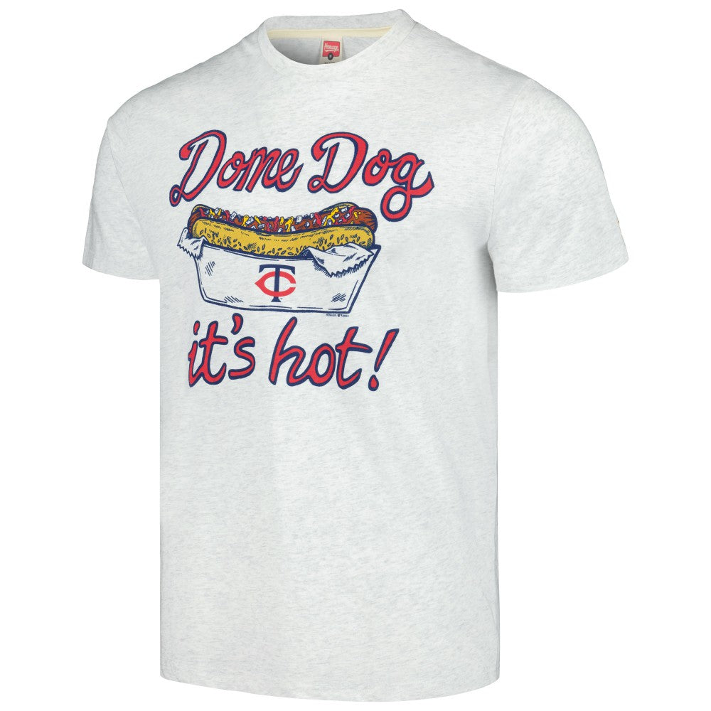 Minnesota Twins Homage Doodle Collection Dome Dog Tri-Blend T-Shirt - Gray