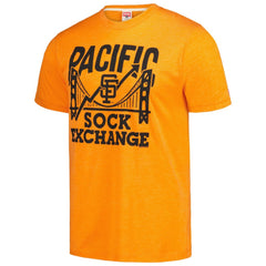 San Francisco Giants Homage Doodle Collection Pacific Sock Exchange Tri-Blend T-Shirt - Orange