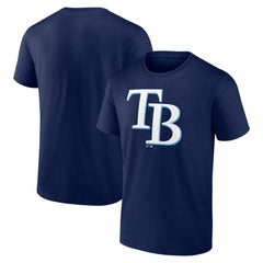 Tampa Bay Rays Logo Athletic Official Logo T-Shirt - Navy