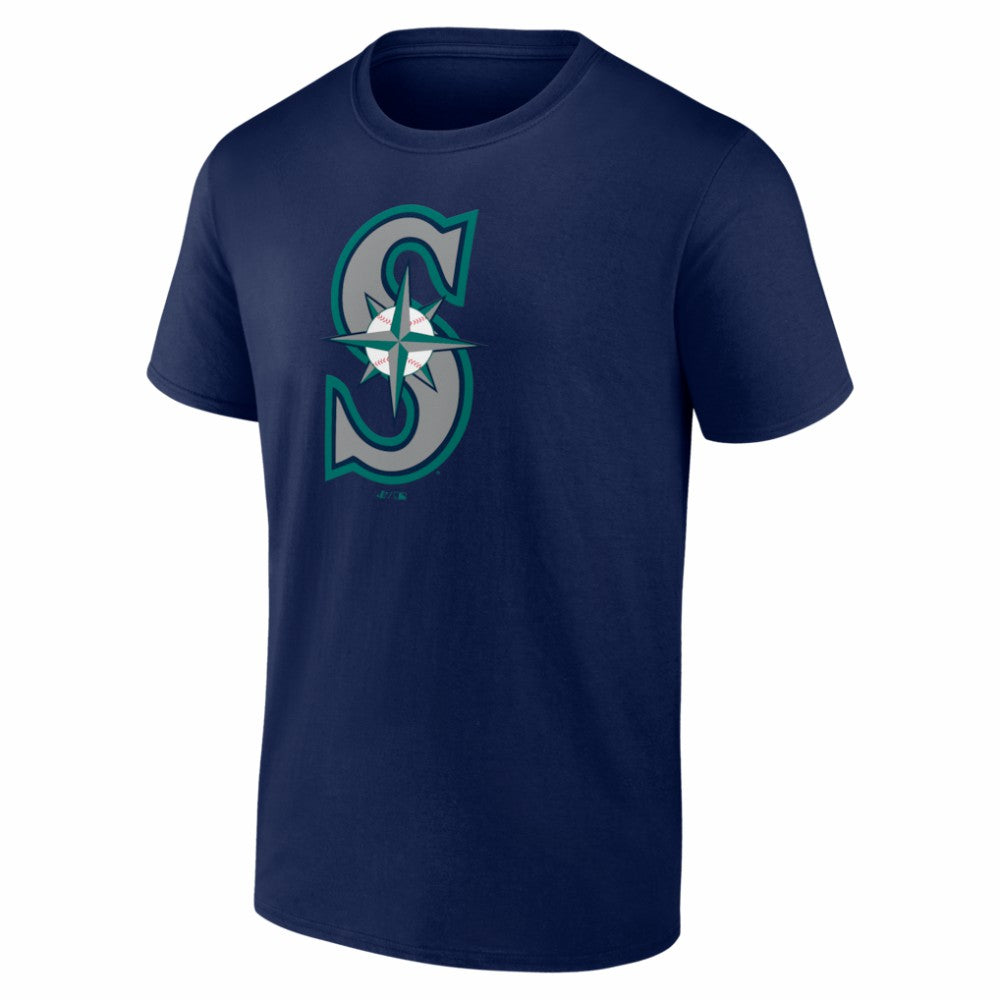 Seattle Mariners Logo Athletic Official Logo T-Shirt - Navy