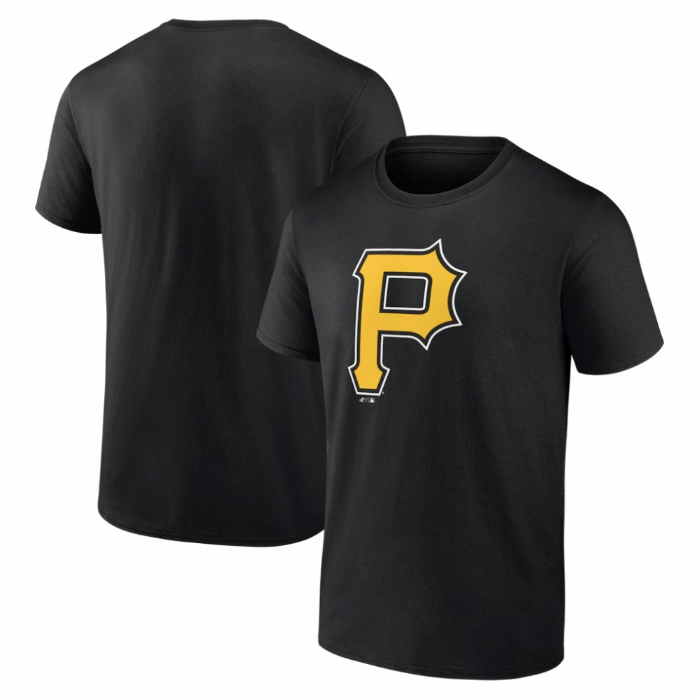 Pittsburgh Pirates Logo Athletic Official Logo T-Shirt - Black