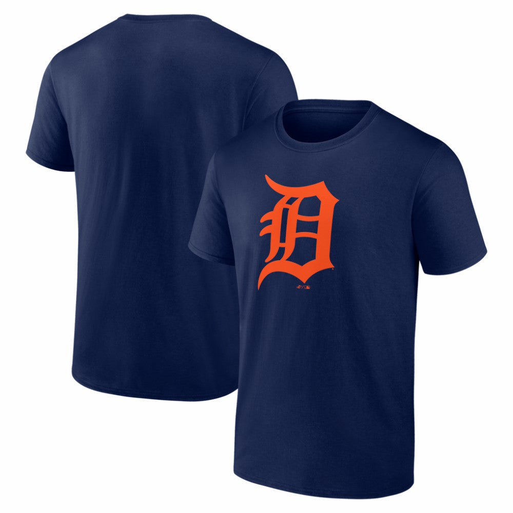 Detroit Tigers Logo Athletic Official Logo T-Shirt - Navy