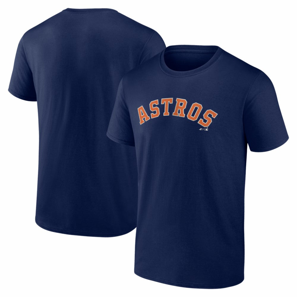 Houston Astros Logo Athletic Wordmark T-Shirt - Navy