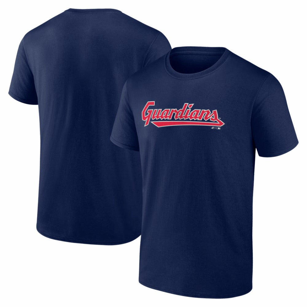 Cleveland Guardians Logo Athletic Wordmark T-Shirt - Navy
