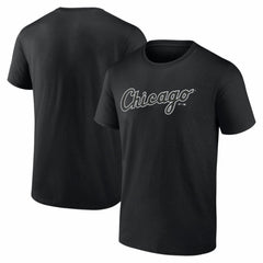 Chicago White Sox Logo Athletic Wordmark T-Shirt - Black