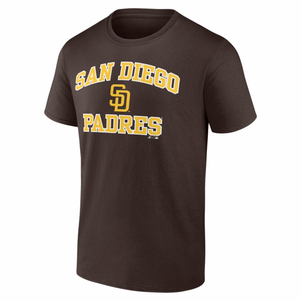 San Diego Padres Logo Athletic Heart and Soul T-Shirt - Brown