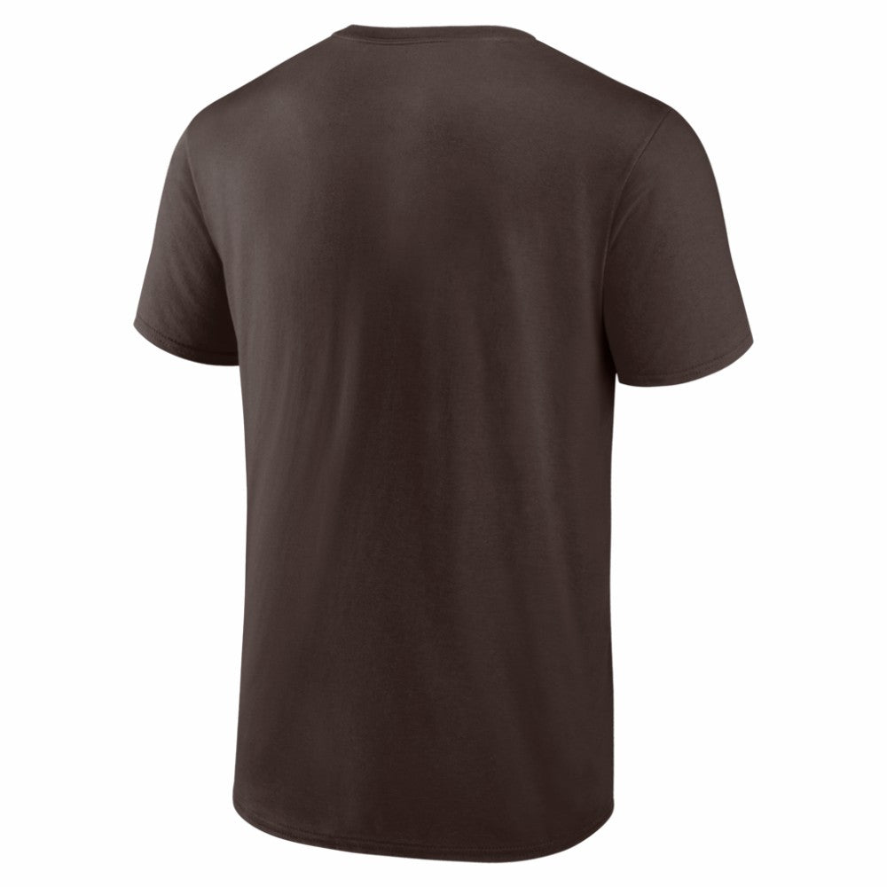 San Diego Padres Logo Athletic Heart and Soul T-Shirt - Brown