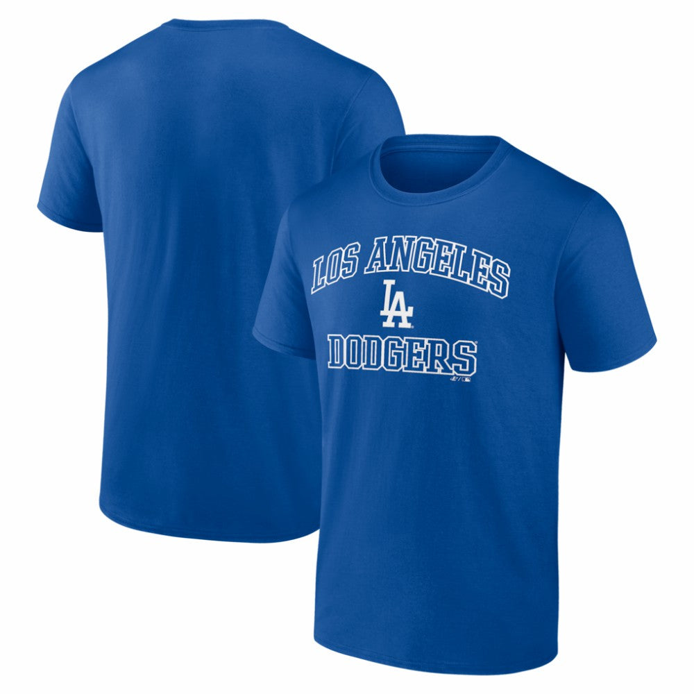 Los Angeles Dodgers Logo Athletic Heart and Soul T-Shirt - Royal