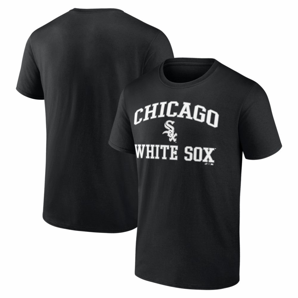 Chicago White Sox Logo Athletic Heart and Soul T-Shirt - Black